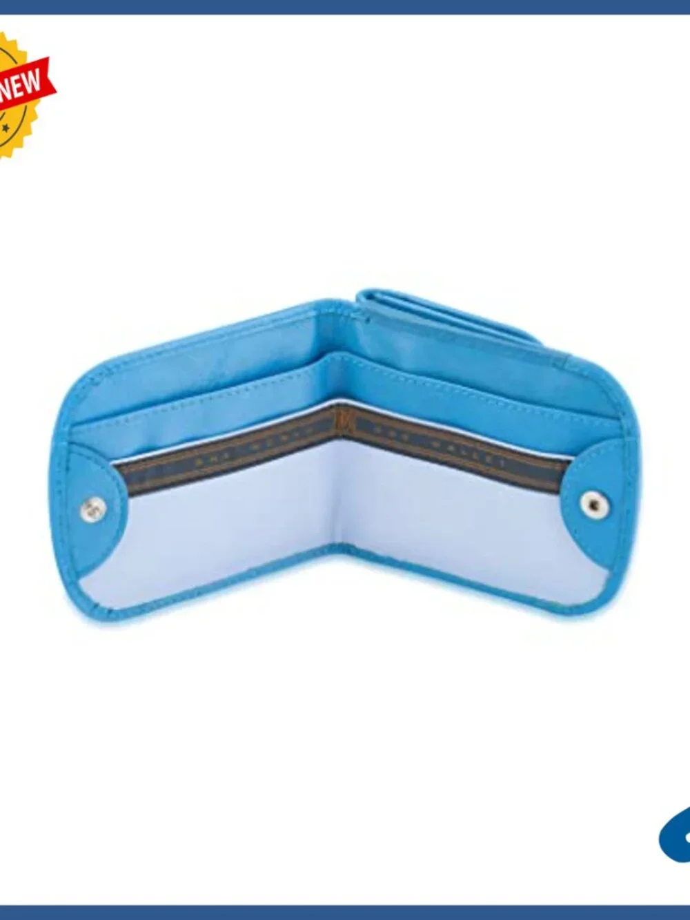 Compact Leather Bi-Fold Wallet for Cards Coins Bills ID Front Pocket